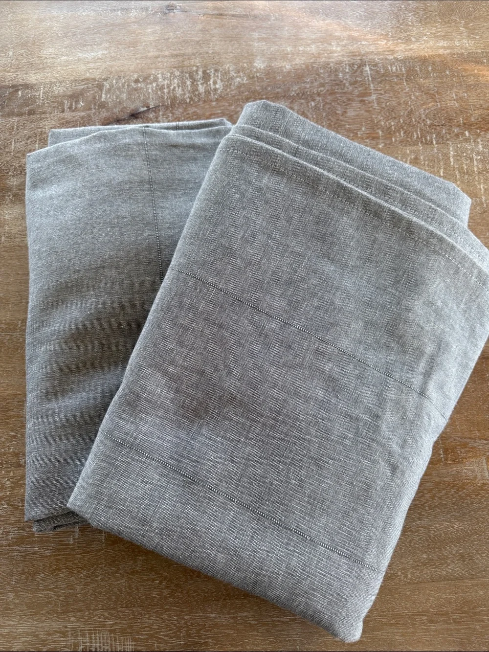 IKEA Lenda 55x98 Gray Linen-Style Curtain Panels x 2